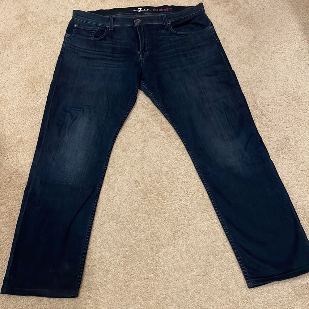 7 for all mankind men’s jeans, size 38, the straight, color dark blue